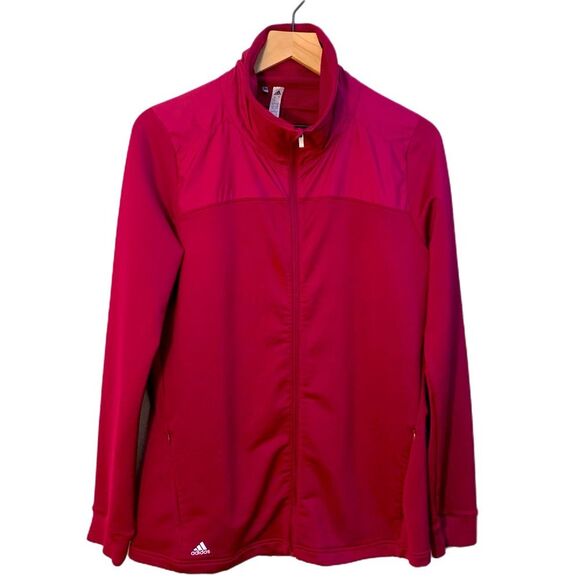 ADIDAS Cold Performance Jacket Women’s Large Berry Full Zip Pockets. - Picture 1 of 16
